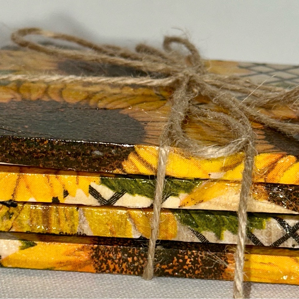 Sunflower coasters - Picture 4 of 5